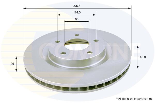 Εικόνα της ΔΙΣΚΟΠΛΑΚΕΣ NISSAN ΕΜΠΡΟΣ  296mm