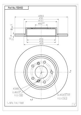 Εικόνα της ΔΙΣΚΟΠΛΑΚΑ NISSAN ΠΙΣΩ 290mm