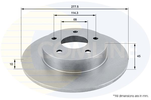 Εικόνα της ΔΙΣΚΟΠΛΑΚA NISSAN ΠΙΣΩ  278mm