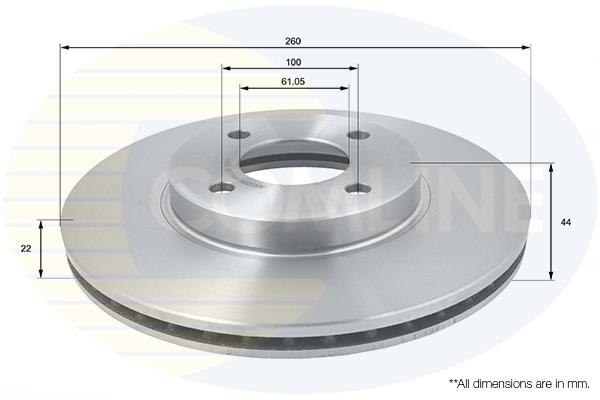 Εικόνα της ΔΙΣΚΟΠΛΑΚΑ NISSAN ΕΜΠΡΟΣ   260mm