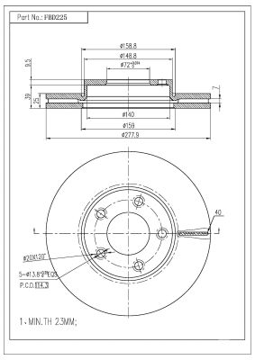 Εικόνα της ΔΙΣΚΟΠΛΑΚΑ MAZDA ΕΜΠΡΟΣ  278mm